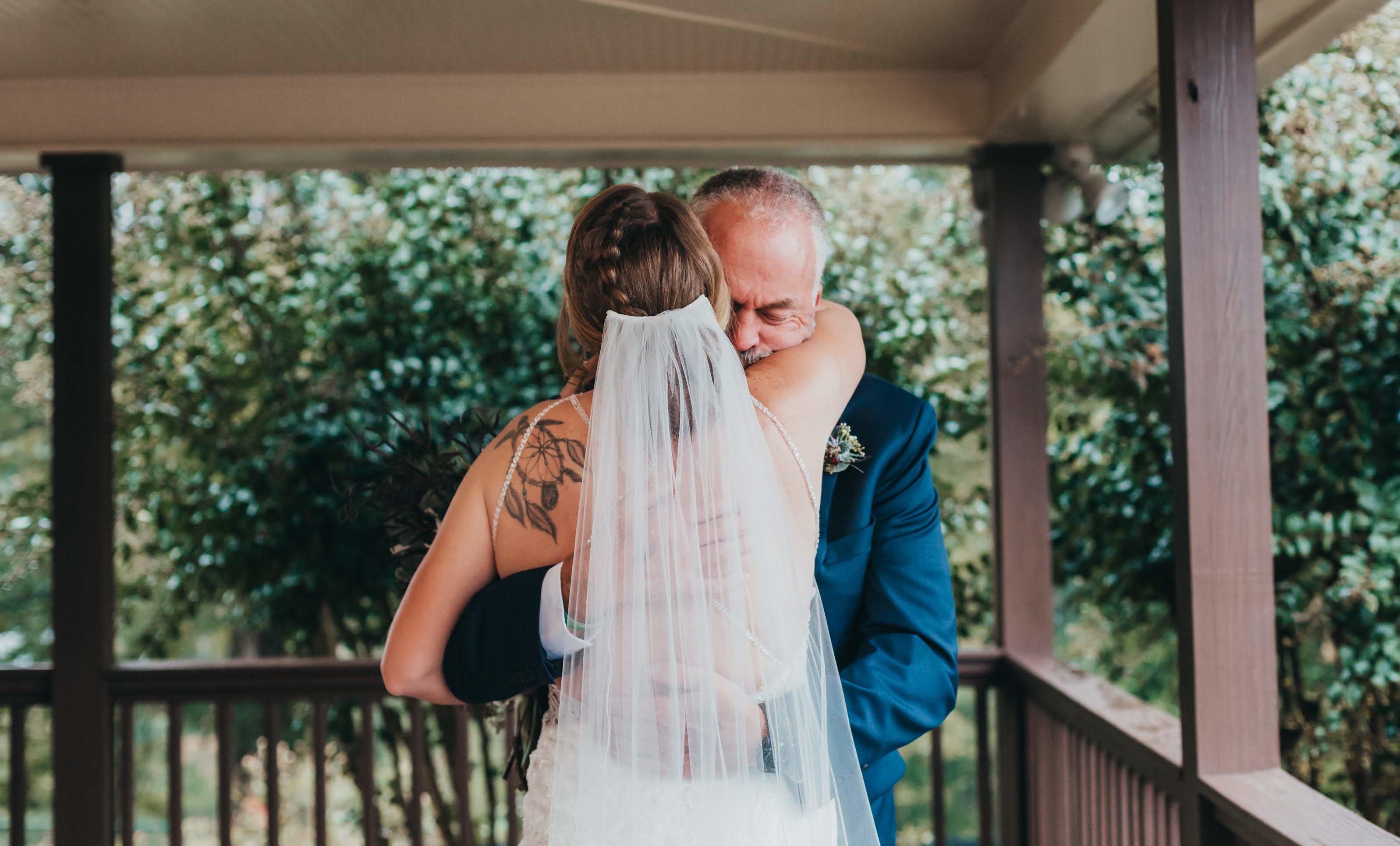 Christine Quarte Photography First Look Bride Father