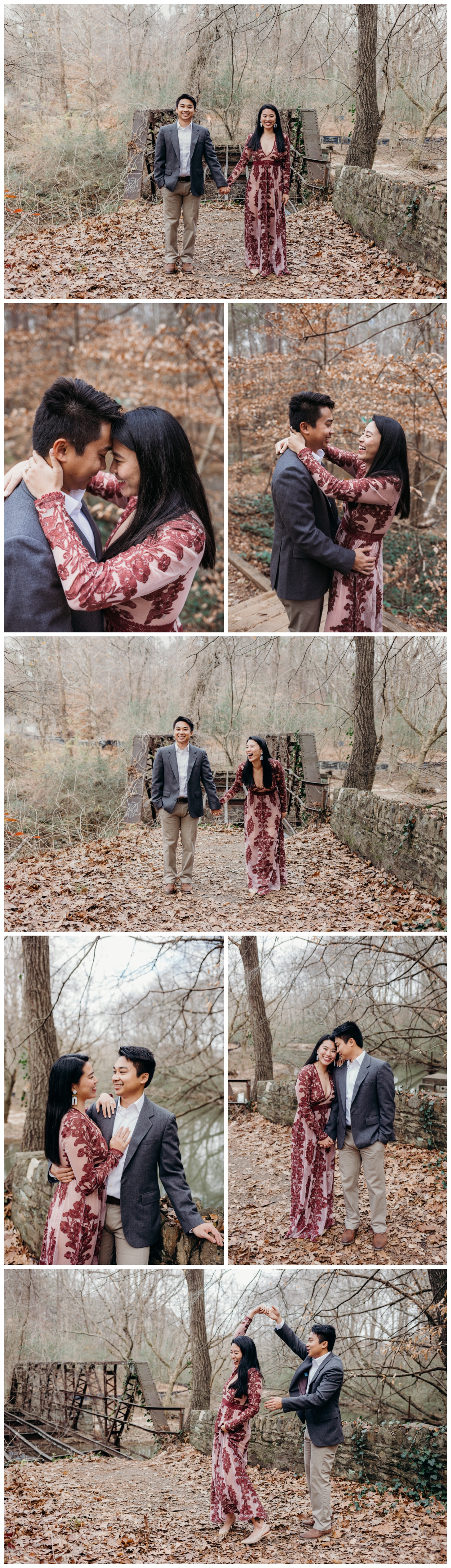 Fun lively engagement photos in Decatur GA