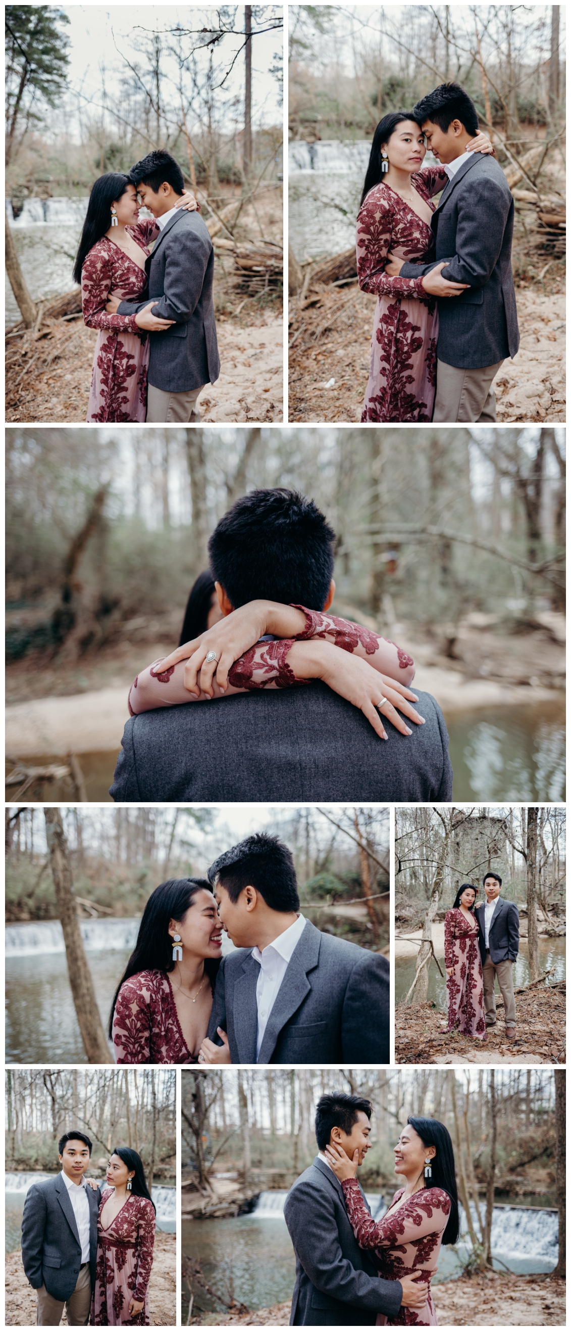 Engagement photos contemporary at Lullwater Preserve