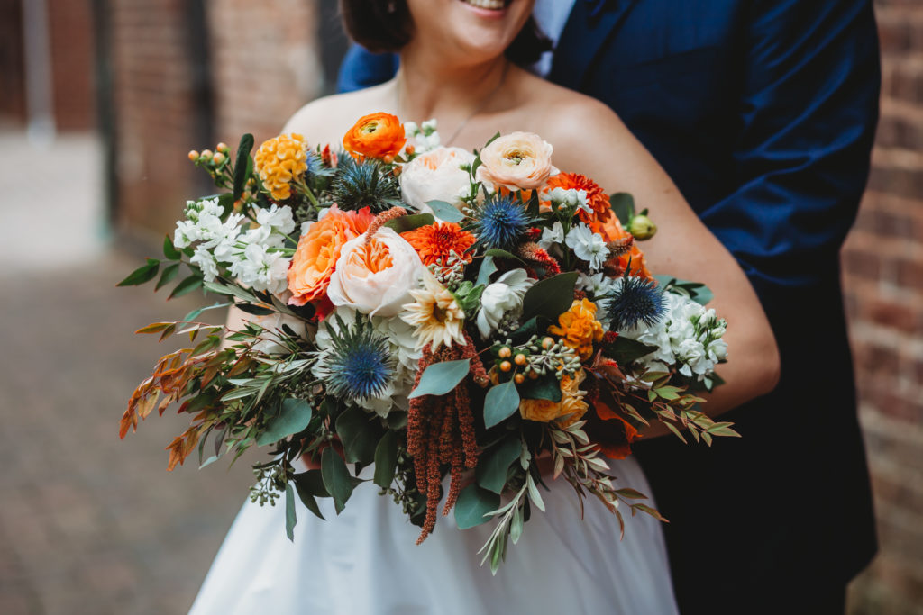 wedding bouquet inspiration for bold colors